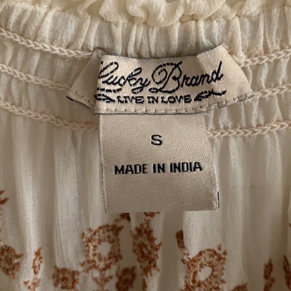 Lucky brand sheer bohemian blouse - Picture 2 of 5
